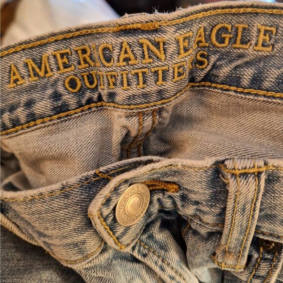 American Eagle Men's 30 x 36 Light Wash "Original Bootcut" Cotton Denim Jeans - Picture 4 of 7